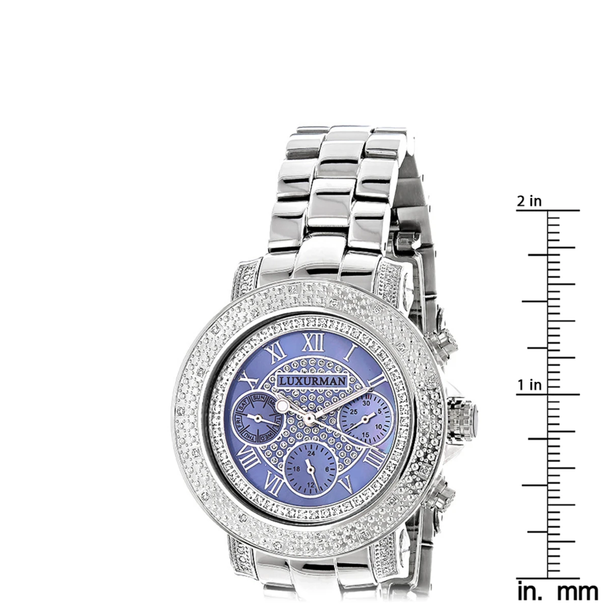 Luxurman Ladies Diamond Watch 0.30ct Blue MOP 7 Luxurman Ladies Diamond Watch 0.30ct Blue MOP - Image 5