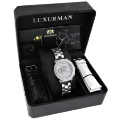 Luxurman Ladies Diamond Watch 0.3ct Pink MOP Oversized Women's Watch -Outlet Radiant Bijou Store luxurman ladies diamond watch 030ct pink p 43229box