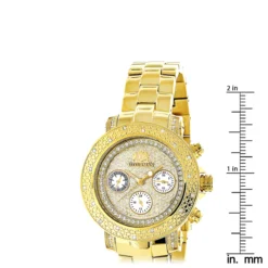 Luxurman Ladies Diamond Watch 0.3ct Yellow Gold Plated -Outlet Radiant Bijou Store luxurman ladies diamond watch 03ct yellow gold plated p 44309 ruler