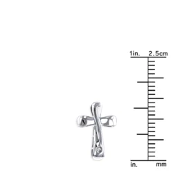 Luxurman Love Quotes Necklaces: Sterling Silver Small Diamond Cross Pendant -Outlet Radiant Bijou Store luxurman love quotes necklaces sterling silver small diamond cross pendant ruler
