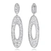 LUXURMAN Oval Designer Diamond Drop Earrings For Women 14K White Gold 9ct -Outlet Radiant Bijou Store luxurman oval designer diamond drop earrings in 14k gold 7ct mainwh