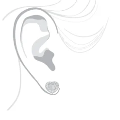 Luxurman Platinum Diamond Heart Earrings Studs 0.5ctw -Outlet Radiant Bijou Store luxurman platinum diamond heart earrings studs 05ctw bod