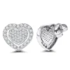 Luxurman Platinum Diamond Heart Earrings Studs 0.5ctw -Outlet Radiant Bijou Store luxurman platinum diamond heart earrings studs 05ctw main