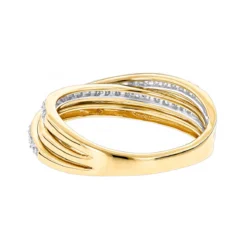 Luxurman 14K Yellow Gold Diamond Criss Cross Right Hand Ring 0.4ct 11 Luxurman 14K Yellow Gold Diamond Criss Cross Right Hand Ring 0.4ct -Outlet Radiant Bijou Store luxurman right hand rings ladies diamond criss cross ring 14k gold 04ct backye