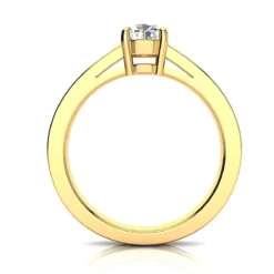 Luxurman Round Diamond Engagement Ring Setting 0.15ct 14K Yellow Gold -Outlet Radiant Bijou Store luxurman round diamond engagement ring setting 015ct 14k gold bod
