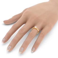 Luxurman Round Diamond Engagement Ring Setting 0.15ct 14K Yellow Gold -Outlet Radiant Bijou Store luxurman round diamond engagement ring setting 015ct 14k gold box