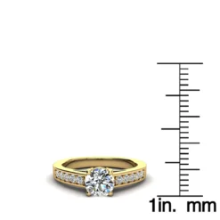 Luxurman Round Diamond Engagement Ring Setting 0.15ct 14K Yellow Gold -Outlet Radiant Bijou Store luxurman round diamond engagement ring setting 015ct 14k gold rulerye
