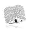 Luxurman Statement Platinum Ladies Diamond Cocktail Ring 4ct G/VS -Outlet Radiant Bijou Store luxurman statement jewelry platinum ladies diamond cocktail ring 4ct gvs mainwh