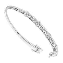 Luxurman Unique Stackable Diamond Bangle Bracelet For Women 14K White Gold 2ct 12 Luxurman Unique Stackable Diamond Bangle Bracelet For Women 14K White Gold 2ct -Outlet Radiant Bijou Store luxurman unique stackable diamond bangle bracelet for women in 14k gold 2ct backwh