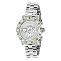 Luxurman Ladies Color Diamond Watch 2.75ct