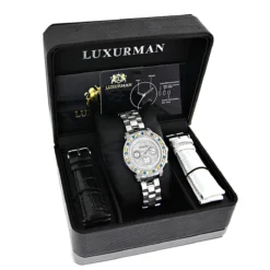 Luxurman Ladies Color Diamond Watch 2.75ct -Outlet Radiant Bijou Store luxurman watches ladies color diamond watch 275ct p 46265box
