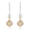 Luxurman White Yellow Pink Diamond Drop Earrings For Women 1.4ct 14K Gold -Outlet Radiant Bijou Store luxurman white yellow pink diamond drop earrings for women 14ct 14k gold mainwh