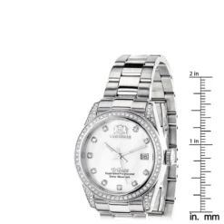 Luxurman Swiss Quartz Women's Diamond Watch Stainless Steel Band Tribeca -Outlet Radiant Bijou Store luxurman womens diamond watch stainless steel tribeca15ct ruler