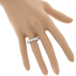 Milgrain & Filigree Designer Diamond Wedding Band For Her 1 Carat 14K White Gold -Outlet Radiant Bijou Store milgrain filigree designer diamond wedding band for her 1ct 14k gold bodwh