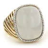 Moonstone 14K Yellow Gold Diamond White Moonstone Ring 17.2 -Outlet Radiant Bijou Store moonstone jewelry 14k diamond white moonstone ring 172 p 6086 ye