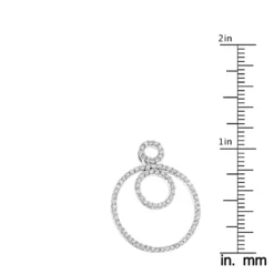 Multi Circle Diamond Pendant 0.55ct 14K White Gold -Outlet Radiant Bijou Store multi circle diamond pendant 061ct 14k gold rulerwh