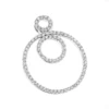 Multi Circle Diamond Pendant 0.55ct 14K White Gold -Outlet Radiant Bijou Store multi circle diamond pendant 061ct 14k gold wh