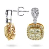 Natural Yellow Diamond Dangle Earrings 1.65ct 14K Yellow Gold -Outlet Radiant Bijou Store natural yellow diamond dangle earrings 165ct 14k gold 1