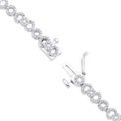 Pave 14K White Gold Ladies Diamond Bracelet 1.31ct -Outlet Radiant Bijou Store pave bracelets 14k gold ladies diamond bracelet 131ct p 7143 backwh