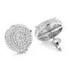 Pave Diamond Circle Earrings 0.36ct Sterling Silver -Outlet Radiant Bijou Store pave diamond circle earrings 036ct sterling silver p 48008