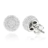 Pave Diamond Earrings 14K White Gold Studs 1.32ct -Outlet Radiant Bijou Store pave diamond earrings 14k 132ct p 41203 wh