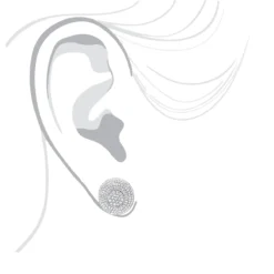 Large 14K White Gold Studs Pave Diamond Earrings 2.3ct 13 Large 14K White Gold Studs Pave Diamond Earrings 2.3ct -Outlet Radiant Bijou Store pave diamond earrings 14k 230ct p 41206 bodwh