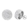 Large 14K White Gold Studs Pave Diamond Earrings 2.3ct 1 Large 14K White Gold Studs Pave Diamond Earrings 2.3ct -Outlet Radiant Bijou Store pave diamond earrings 14k 230ct p 41206 wh
