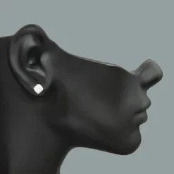 Pave Diamond Earrings In Sterling Silver 0.05ct -Outlet Radiant Bijou Store pave diamond earrings in sterling silver 005ct p 49449bod