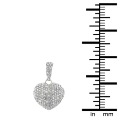 Pave Diamond Heart Pendant 0.48ct Sterling Silver 9 Pave Diamond Heart Pendant 0.48ct Sterling Silver -Outlet Radiant Bijou Store pave diamond heart pendant 048ct sterling silver p 42672box