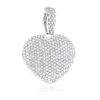 1 Carat Pave Diamond Heart Pendant 14K White Gold -Outlet Radiant Bijou Store pave diamond heart pendant 14k gold 113ct p 22303 wh
