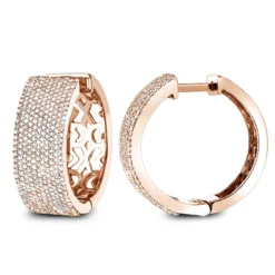 Pave Diamond Hoop Earrings 1.75ct 14K White Gold 10 Pave Diamond Hoop Earrings 1.75ct 14K White Gold -Outlet Radiant Bijou Store pave diamond hoop earrings 195ct 14k p 42950 ro