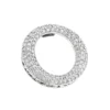 Pave 14K White Gold Diamond Circle Pendant 0.4ct