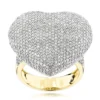 Pave Puffed Diamond Heart Ring 2.5ct 14K Yellow Gold -Outlet Radiant Bijou Store pave puffed diamond heart ring 295ct 14k p 42934 ye
