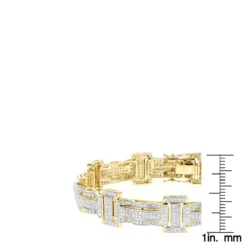 Pave Real Diamond Bracelet For Men 10K Yellow Gold 3.18ct 13 Pave Real Diamond Bracelet For Men 10K Yellow Gold 3.18ct -Outlet Radiant Bijou Store pave real diamond bracelet for men 10k gold 318ct rulerye