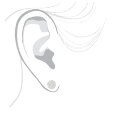 Pave Round Diamond Earrings 0.28ct 10K Yellow Gold -Outlet Radiant Bijou Store pave round diamond earrings 028ct 10k gold bodye