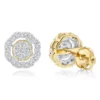 Pave Round Diamond Earrings 0.28ct 10K Yellow Gold -Outlet Radiant Bijou Store pave round diamond earrings 028ct 10k gold ye