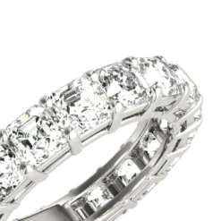 Platinum Asscher Cut Diamond Eternity Ring Anniversary Band For Women 6ct -Outlet Radiant Bijou Store platinum asscher cut diamond eternity ring anniversary band for women 6ct box