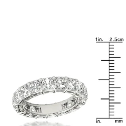 Platinum Asscher Cut Diamond Eternity Ring Anniversary Band For Women 6ct -Outlet Radiant Bijou Store platinum asscher cut diamond eternity ring anniversary band for women 6ct ruler