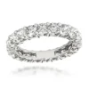Platinum Cushion Cut Diamond Eternity Band Diamond Anniversary Ring 4ct