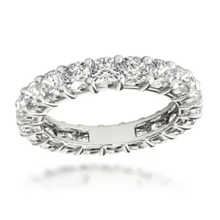 Platinum Cushion Cut Diamond Eternity Band Diamond Anniversary Ring 4ct