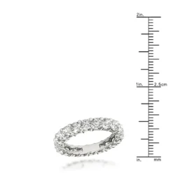 Platinum Cushion Cut Diamond Eternity Band Diamond Anniversary Ring 4ct -Outlet Radiant Bijou Store platinum cushion cut diamond eternity band diamond anniversary ring 4ct ruler