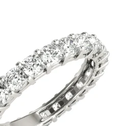 Platinum Cushion Cut Diamond Eternity Ring Diamond Anniversary Ring 2.5ct -Outlet Radiant Bijou Store platinum cushion cut diamond eternity ring diamond anniversary ring 25ct box