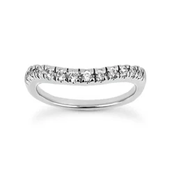 Thin Platinum Diamond Engagement Band 0.30ct