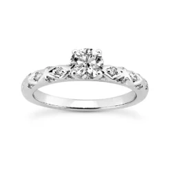 Platinum Diamond Engagement Ring 1.24ct 3mm