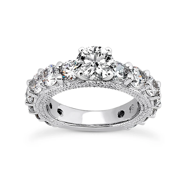 Platinum Diamond Engagement Ring 3.52ct 3 Platinum Diamond Engagement Ring 3.52ct