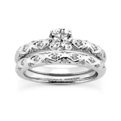 Platinum Diamond Engagement Ring Set 1.51ct