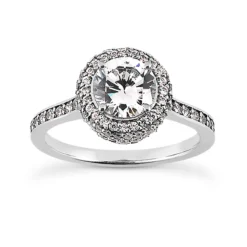Platinum Diamond Engagement Ring Set 1.75ct -Outlet Radiant Bijou Store platinum diamond engagement ring set 175ct p 30132 back white 20220426