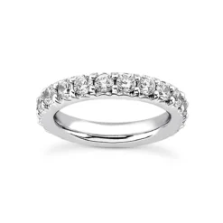 Thin Platinum Diamond Eternity Band 0.64ct