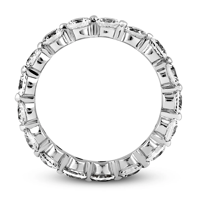 Thin Platinum Diamond Eternity Band 2.40ct 5 Thin Platinum Diamond Eternity Band 2.40ct - Image 3