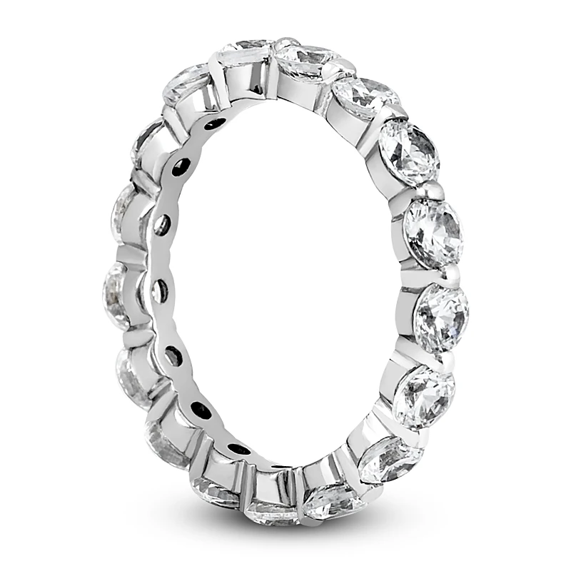 Thin Platinum Diamond Eternity Band 2.40ct 4 Thin Platinum Diamond Eternity Band 2.40ct - Image 2
